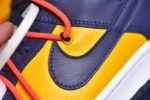 NK Dunk Low Off-White University Gold Midnight Navy CT0856-700 crossreps