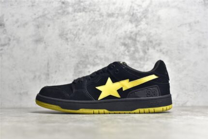 BAPE STA SK8 - black yellow crossreps