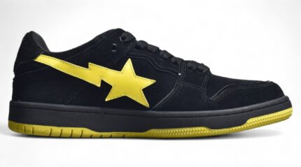 BAPE STA SK8 - black yellow crossreps