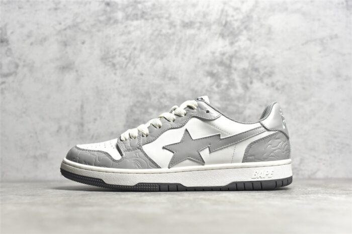 BAPE STA SK8 - white grey crossreps