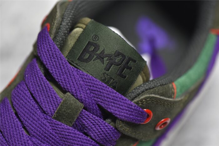 BAPE STA SK8 - black purple crossreps