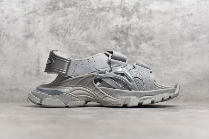 Balenciaga Track Sandals Silver crossreps