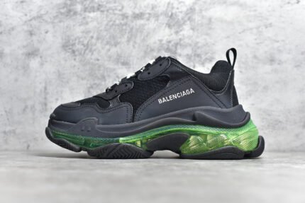 Balenciaga Triple S Clear Sole BlackGreen crossreps