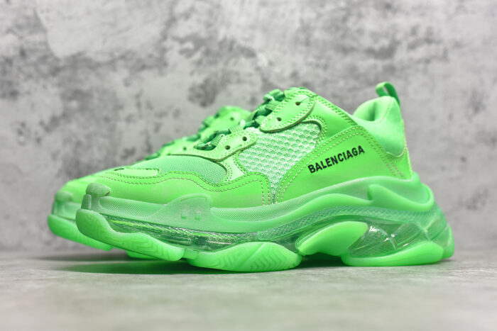 Balenciaga Triple S Clear Sole Neon Green crossreps