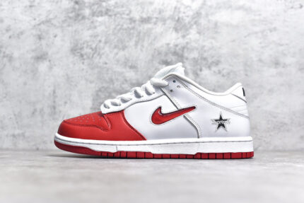 SB Dunk Low Supreme Jewel Swoosh Red CK3480-600 crossreps