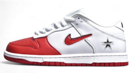 SB Dunk Low Supreme Jewel Swoosh Red CK3480-600 crossreps