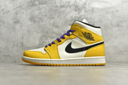 Air Jordan 1 Mid SE Lakers Crossreps