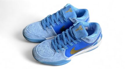 Demar Derozan Nike Kobe 4 Protro ‘Argentina’ Blue Gold crossreps
