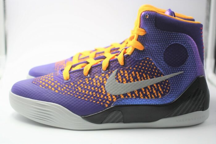 Nike Kobe 9 Lakers Purple and Yellow Basketball Shoes crossreps
