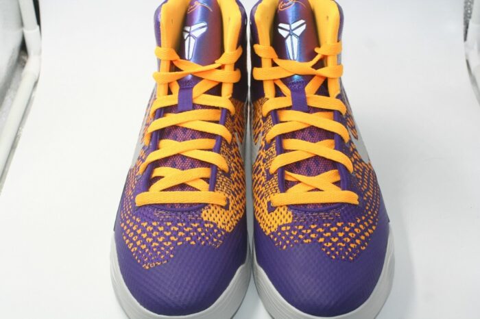 Nike Kobe 9 Lakers Purple and Yellow Basketball Shoes crossreps