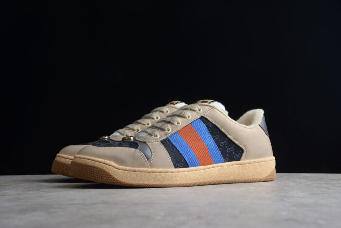 Gucci Screener Beige and Blue GG Sneaker crossreps