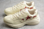 Gucci Rhyton Leather Sneaker with Red GG Stars crossreps