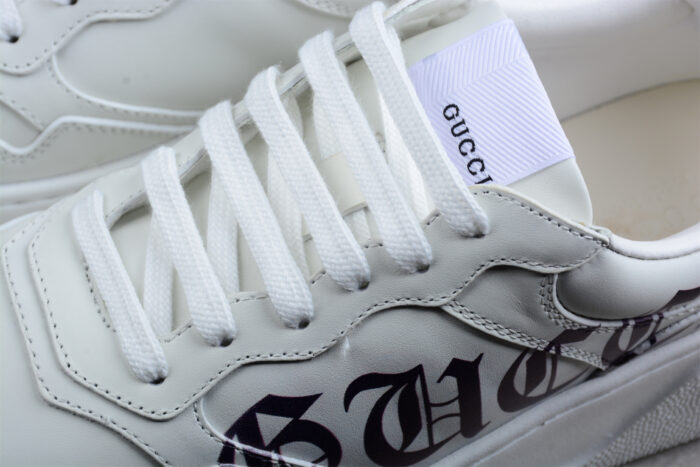 Gucci Script Logo Sneaker - White crossreps