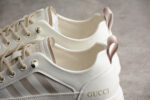 Gucci All-White Minimalist Leather Sneakers crossreps