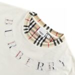 24ss Plaid Neckline Embroidery Logo T-Shirt crossreps