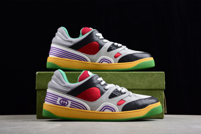 Gucci Multicolor Leather Sneakers with Bold Design Elements crossreps