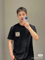 24ss Towel Embroidery Logo T-Shirt crossreps