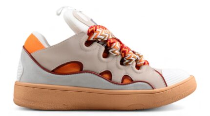 Lanvin Curb Sneaker - Orange/Gray crossreps