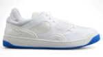 Gucci All-White Leather Sneakers with Blue Soles crossreps