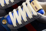 Gucci Grey and Blue Suede Sneakers with Signature Web Stripe crossreps