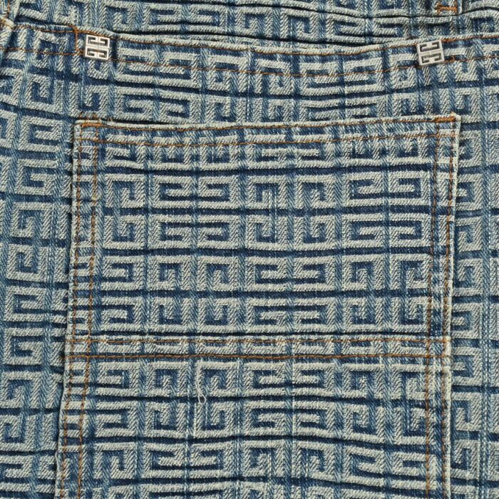 23ss 4G Full Logo Jacquard Weave Denim Short crossreps