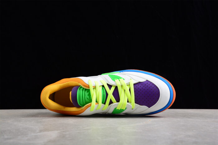 Gucci Neon Multicolor Leather Sneakers with Vibrant Accents crossreps