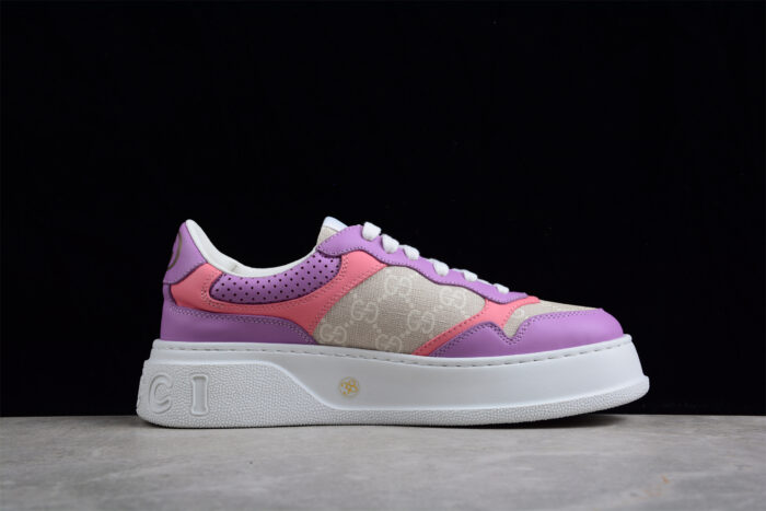 Gucci Platform Sneaker in Pink and Purple crossreps