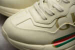 Gucci Rhyton Leather Sneaker with Logo and Web crossreps