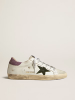 Super-Star with green snake-print suede star and purple heel tab crossreps