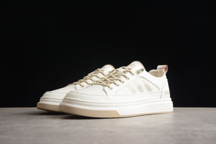 Gucci All-White Minimalist Leather Sneakers crossreps