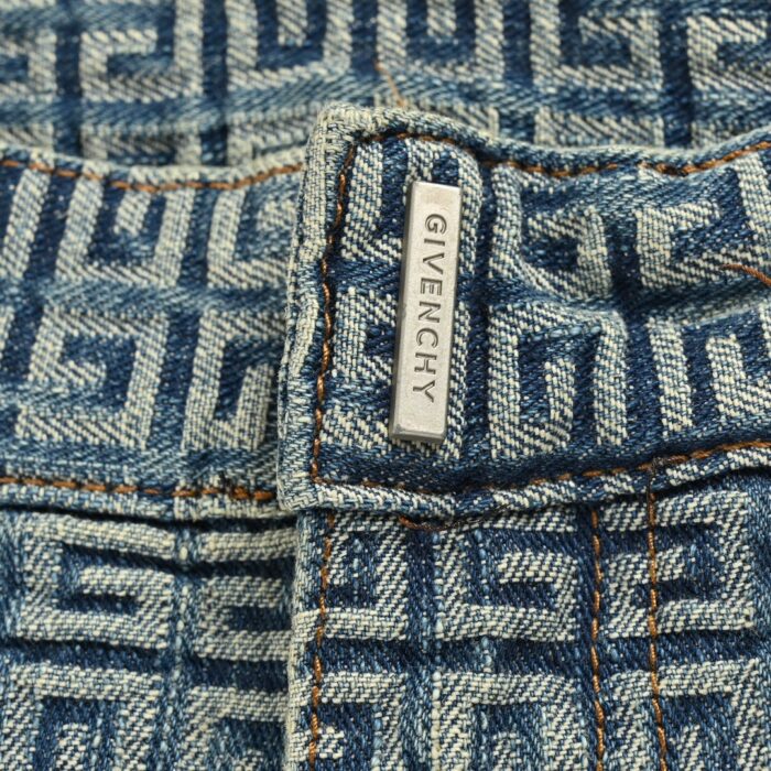 23ss 4G Full Logo Jacquard Weave Denim Short crossreps