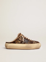 Space-Star Sabot shoes in animal-print pony skin with shearling lining crossreps