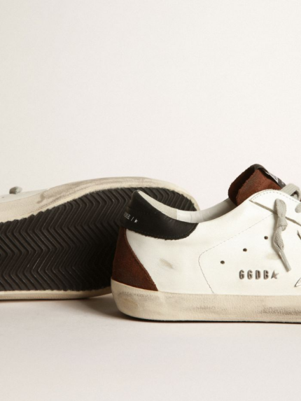 Two-tone white and brown Super-Star sneakers crossreps