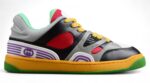 Gucci Multicolor Leather Sneakers with Yellow Laces and Vibrant Soles crossreps