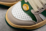 Gucci Beige Leather Sneakers with Green and Red Web Stripe crossreps