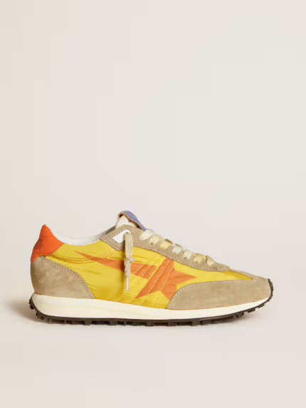 Women’s Marathon with yellow nylon upper and orange star crossreps