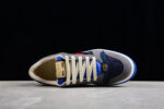 Gucci Grey and Blue Suede Sneakers with Signature Web Stripe crossreps