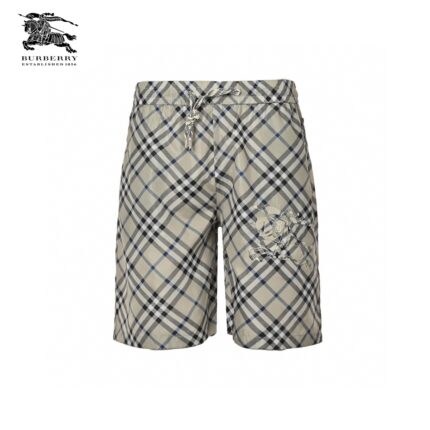 Embroidery Warhorse Logo Plaid Beach Short crossreps