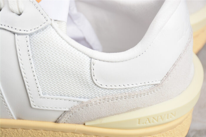 Lanvin - Low-Top Sneakers Mesh Clay Suede - white crossreps