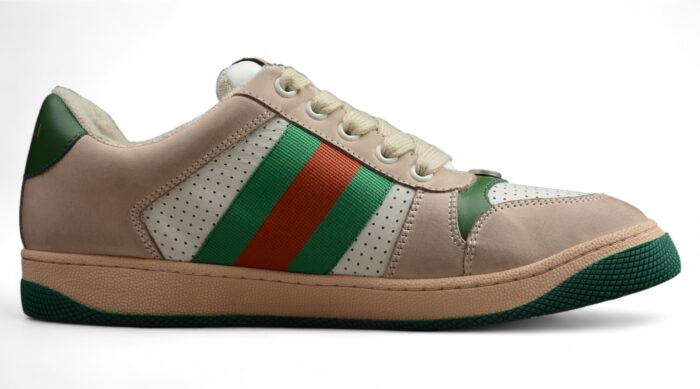 Vintage Green and Red Stripe Sneakers crossreps