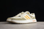 Gucci Olive Green and White Sneakers with Orange Stripes crossreps