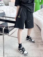 Fendi Little Monster Embroidery Logo Short crossreps