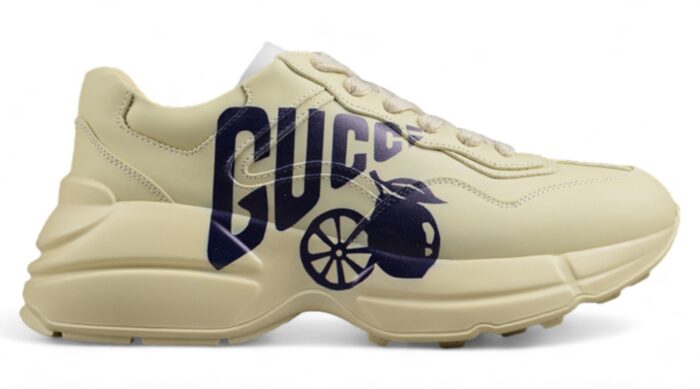 Gucci Rhyton Sneaker with Blue Logo crossreps