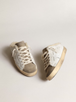 Super-Star Sabots with white leather star and shearling lining crossreps