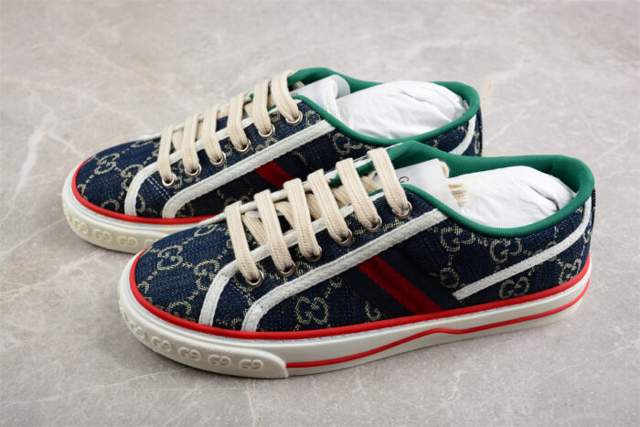 Gucci Tennis 1977 Sneakers - Denim and Red crossreps