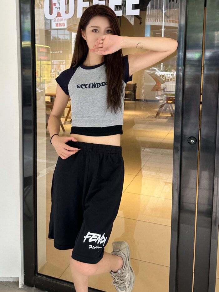 23SS Embroidery Logo Short crossreps