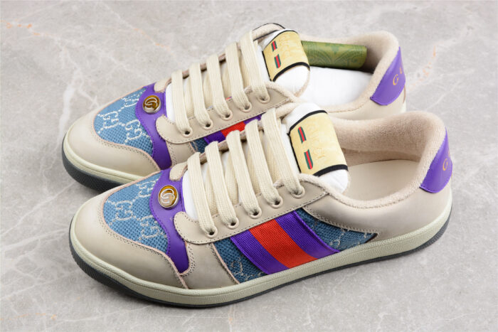 Gucci Screener Purple and Blue GG Sneaker crossreps