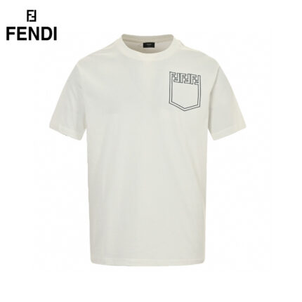 24ss FF Embroidery Logo Fake Pocket T-Shirt crossreps