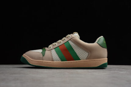 Vintage Green and Red Stripe Sneakers crossreps