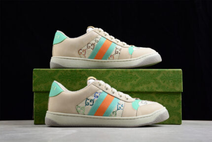 Gucci Ace Embroidered Leather Sneaker crossreps